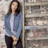 Bestickte Jeansjacke Flower Skull personalisiert – Bild 2