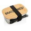 Brotzeit / Lunchbox Edelstahl mit Bambusdeckel
