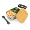 Brotzeit / Lunchbox Edelstahl mit Bambusdeckel – Bild 9