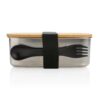 Brotzeit / Lunchbox Edelstahl mit Bambusdeckel – Bild 6