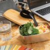 Brotzeit / Lunchbox Edelstahl mit Bambusdeckel – Bild 3